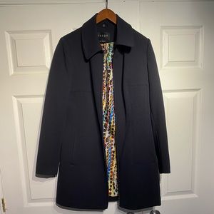 Fall coat with printed lining